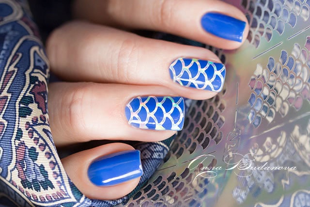 Sally Hansen Hard As Nails Xtreme Wear №470 Boho Blue + наклейки Tiebeauty Nail Art Hollow Sticker JV203