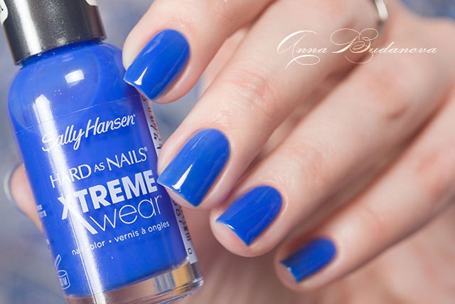 Sally Hansen Hard As Nails Xtreme Wear №470 Boho Blue + наклейки Tiebeauty Nail Art Hollow Sticker JV203