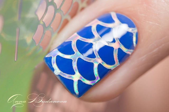 Sally Hansen Hard As Nails Xtreme Wear №470 Boho Blue + наклейки Tiebeauty Nail Art Hollow Sticker JV203