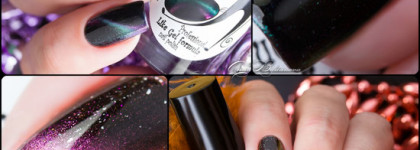 Два лака из новых коллекций магнитных лаков Kaleidoscope by El Corazon: №Mur-72 "Duo Magic Cats" и №Mur-81 "Duo SuperMagic Cats"