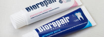 Зубные пасты Biorepair Oral Care: Gum Protection и Intensive Night Repair