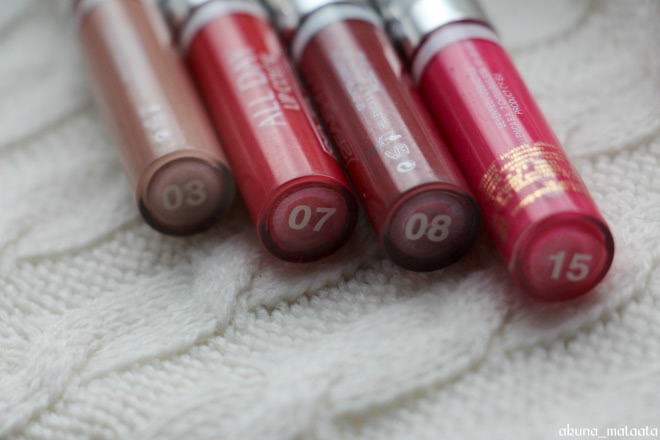 Вот что я люблю! Жидкая стойкая помада-блеск Seventeen All Day Lip Color в оттенках 03 Light Beige, 07 Red, 08 Dark Red, 15 Wild Pink