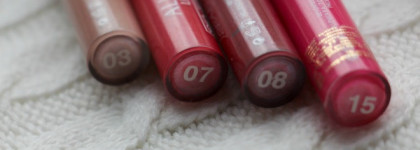 Вот что я люблю! Жидкая стойкая помада-блеск Seventeen All Day Lip Color в оттенках 03 Light Beige, 07 Red, 08 Dark Red, 15 Wild Pink