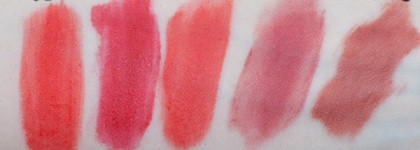 Жидкие матовые помады - четыре Bourjois Rouge Edition Velvet Lipstick и одна Guerlain Rouge G L'extrait Crème de Rouge Intense Matte Colour