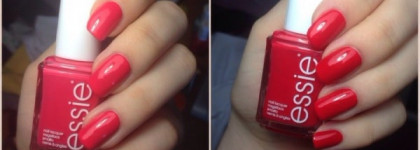 Лаки для ногтей Essie Nail Lacquer Too Too Hot и Essie Nail Lacquer Peach Daiquiri + стемпинг с плиткой Lesly LS-17