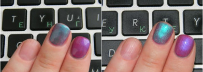 Что получится, если смешать розовый и аквамариновый? CND Shellac Power Polish Color Coat Tutti Frutti и Hotski to Tchotchke