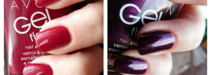 Два новых  лака от Avon - Gel Finish "Сладкая ягода"/ "Very Berry"  и "Сливовое наслаждение"/"Perfectly Plum"