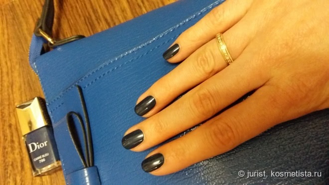 Глубокая синева! Достойный лак Dior Vernis Carre Bleu 796