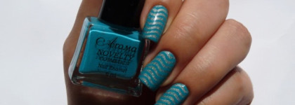 Novelty Cosmetics Aroma Nail Enamel №121 + стемпинг Moyou London