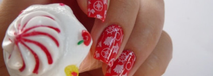 Anny Nail Lacquer - №135 Coral Reef + стемпинг Moyou London XL Sailor Collection №05