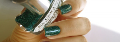 El Corazon Active Bio-gel Color Gel Polish - №423/501 Large Hologram "Kryptonite" + стемпинг Moyou London Pro Collection 08