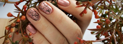 Aurelia Proffesional Quality Nail Enamel 107 (серия Rainbow) + стемпинг с диска AP 17