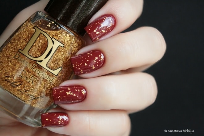 Dance Legend Binary Lacquer №14 Anastasia + Dance Legend Gold Leaf