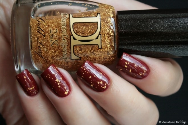 Dance Legend Binary Lacquer №14 Anastasia + Dance Legend Gold Leaf