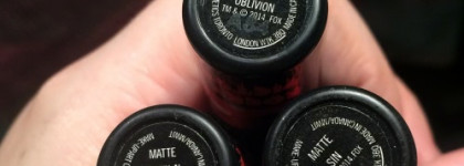 MAC Rocky Horror Picture Show Lipsticks Sin, Oblivion, Frank-n-Fruter