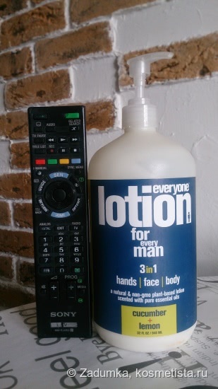 Цистерна мужского лосьона Everyone, Lotion For Every Man 3 in 1, Cucumber + Lemon: 3 удовольствия в одном флаконе
