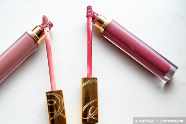 Лак для губ Estee Lauder Pure Color High Intensity Lip Lacquer в оттенках Mirrored mauve № 02 и Vinyl rose № 05