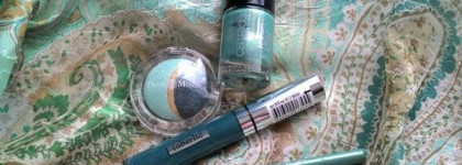 Камень счастья - бирюза. Frais Monde Thermal Mineralize,Misslyn Intense Color Liner ,Faberlic Fashion Color mascara,Catrice Luxury Laquers Sand'sation