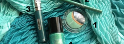 Камень счастья - бирюза. Frais Monde Thermal Mineralize,Misslyn Intense Color Liner ,Faberlic Fashion Color mascara,Catrice Luxury Laquers Sand'sation