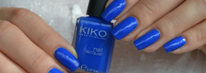 Kiko nail lasquer 336 Electric Blue и стемпинг
