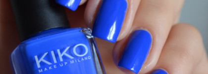 Kiko nail lasquer 336 Electric Blue и стемпинг