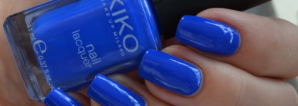 Kiko nail lasquer 336 Electric Blue и стемпинг