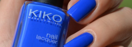 Kiko nail lasquer 336 Electric Blue и стемпинг