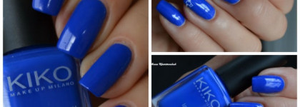 Kiko nail lasquer 336 Electric Blue и стемпинг