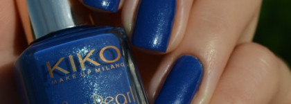 Kiko Sun Pearl nail lacquer # 429 Blue Spot и стемпинг Born Pretty Store