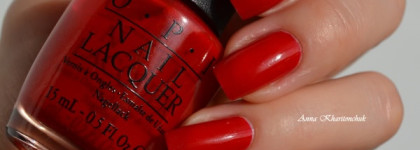 Opi Nail Lacquer Red Hot Rio и стемпинг
