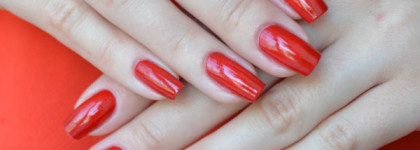 Opi Nail Lacquer Red Hot Rio и стемпинг