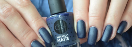 Odri Metalliс Matte Тон № 006, стемпинг с Kaleidoscope Professional Nail Polish Special paint for stamping nail art # st-02 white и BP-20