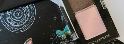 Тени Shu Uemura #126 A (light pink), #883 medium brown. Помощники в "офисном" макияже