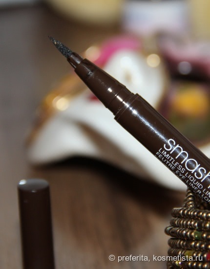 Жидкая подводка-карандаш для век Smashbox Limitless Liquid Liner Pen, оттенок Dark brown
