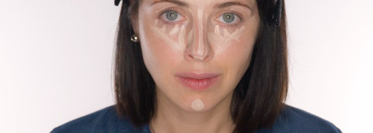 Простой макияж со сложной помадой