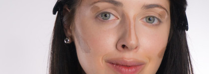 Простой макияж со сложной помадой