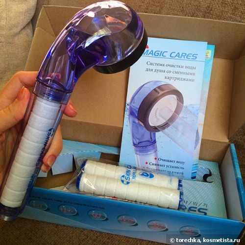 Душевая лейка Skin cares anion healthy shower for the beautiful skin: работает или нет?