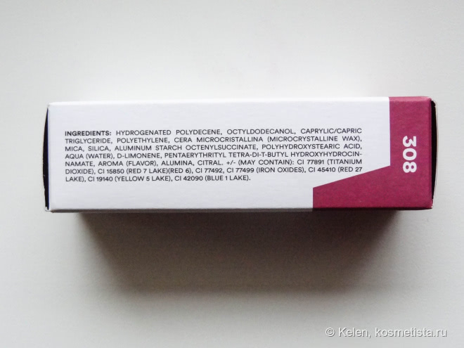 3ina. Mina. The Intense Lipstick #308