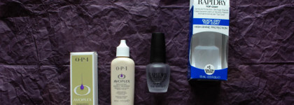 Маникюр с Opi. Сушка RapiDry Top Coat и ремувер для кутикулы Avoplex Exfoliating Cuticle Treatment