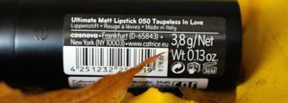 Новинка этой осени: матовая помада Catrice Ultimate Matt Lipstick  #050 Taupless in Love