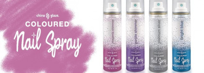 Экспресс-маникюр с Nail Spray China Glaze в оттенке Purple Shimmer