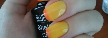 Кусочек солнца на ногтях с гель-лаком Bluesky #099