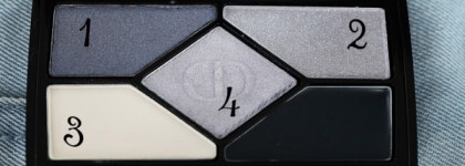 Dior 5 Couleurs Designer All-In-One Professional Eye Palette Base, 3 Fards & Liner #208 Navy Design