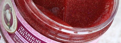 Удивительная серия Агафьи Ледяной пилинг для тела Морозная клюква, Подтягивающий крем для тела Морозная клюква