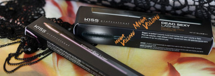 Kiss Professional Mascara mega volume Dead Sexy Lashes #Blackest Black, Intensif - Eye Liner #Purple Region
