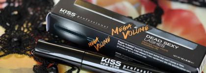 Kiss Professional Mascara mega volume Dead Sexy Lashes #Blackest Black, Intensif - Eye Liner #Purple Region