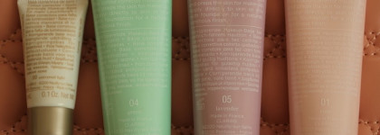 3+1. Сравниваем. Смешиваем. Clarins SOS Primer. Universal Light 00. Rose 01. Green 04. Lavender 05