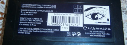 Тени для век Yves Rocher Couleurs Nature Quad Eyeshadow Sumptuous Color в оттенке 06 Brun Incandescent