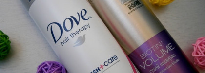 Сухие шампуни Dove и Schwarzkopf