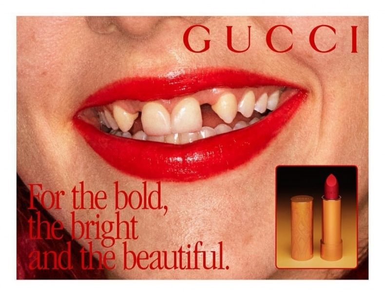 рекламная компания Gucci Beauty Rouge a Levres Satin Lipstick
